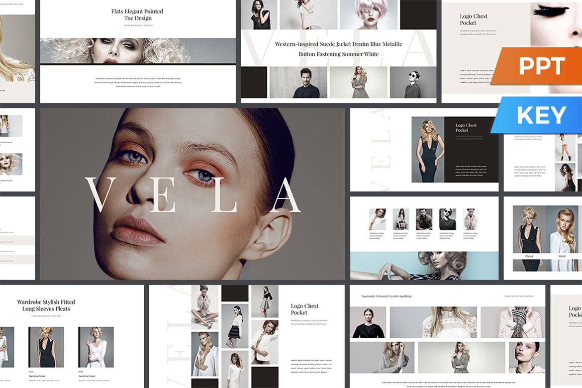 Template Presentasi Vela untuk PowerPoint dan Keynote yang Elegan
