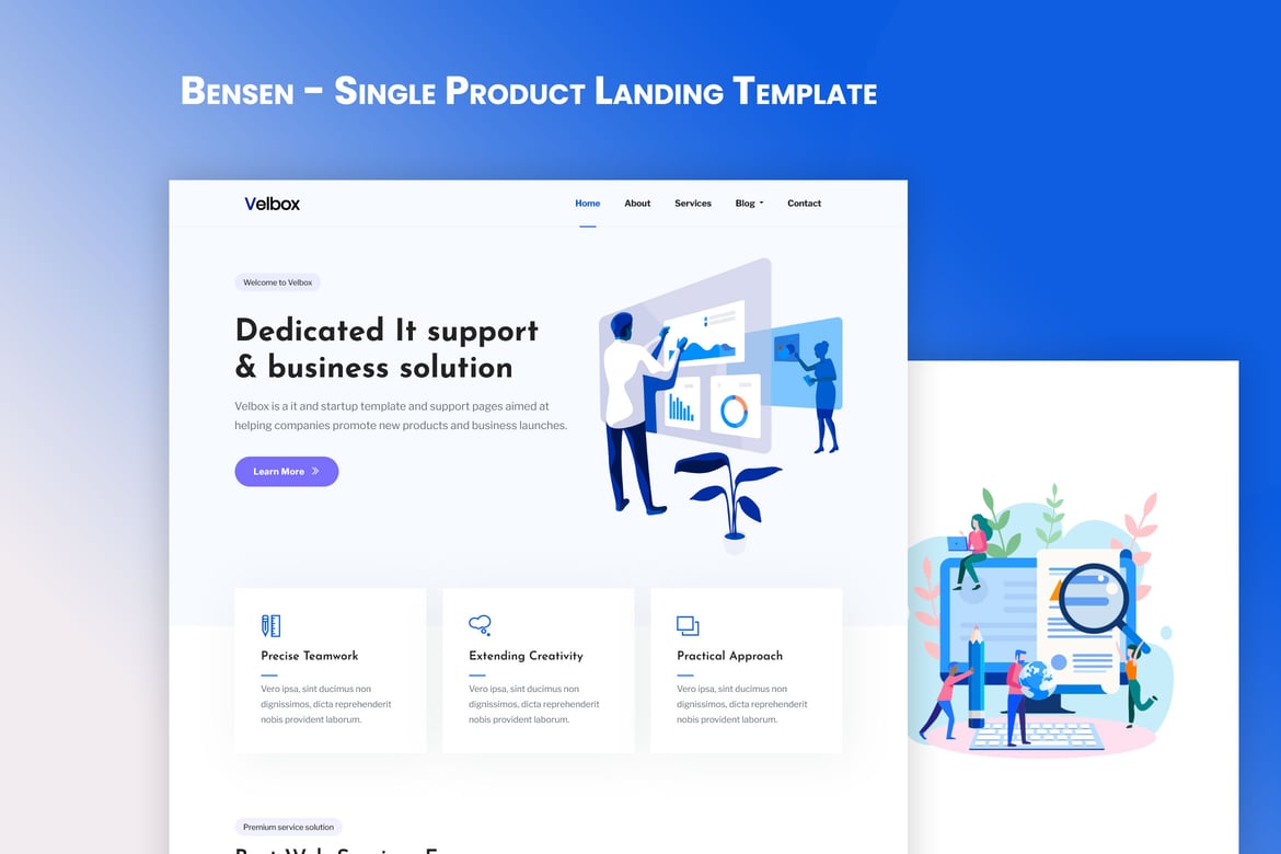 Velbox - Template Website Modern untuk Startup & SaaS