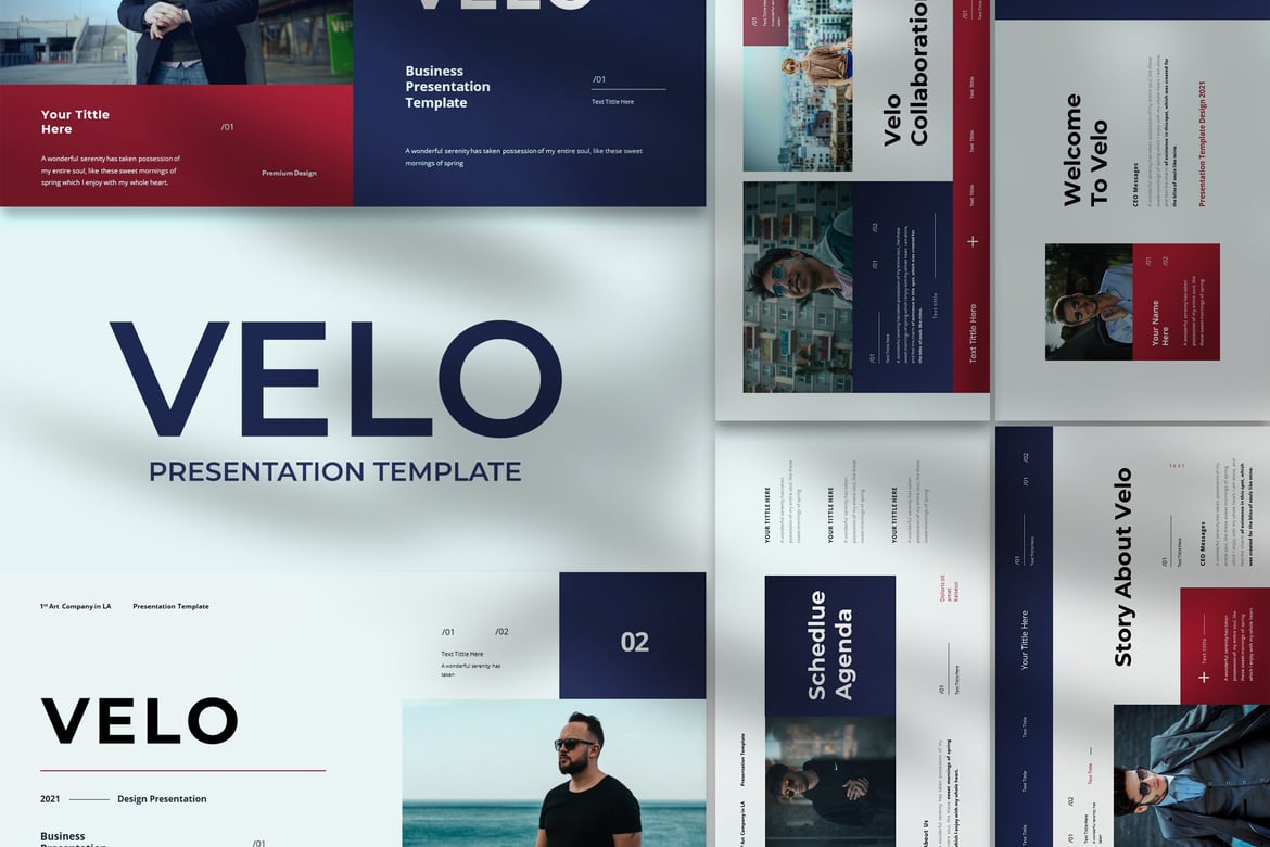 Velo - Template Presentasi PowerPoint Bisnis yang Menarik