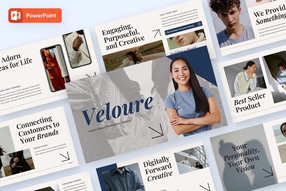 Veloure - Template Powerpoint Mewah untuk Presentasi Profesional