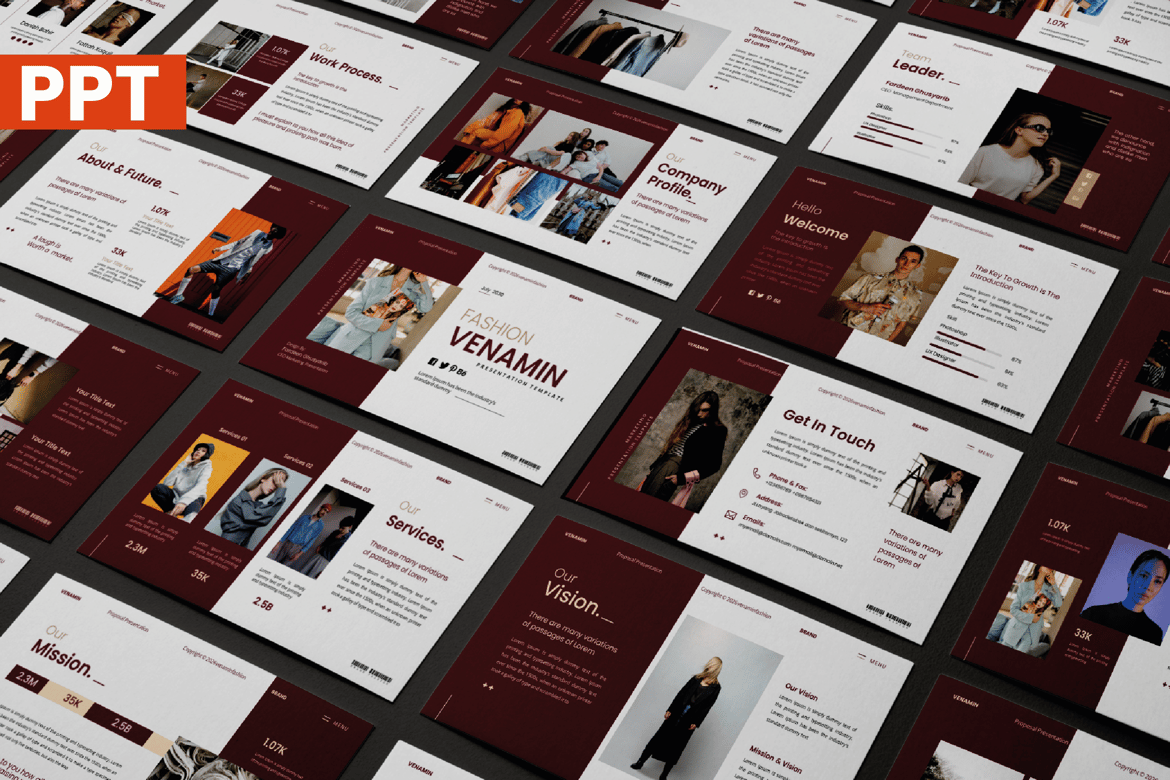 Template Powerpoint Venamin yang Modern dan Efektif