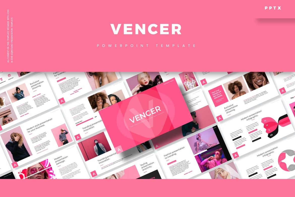 Vencer - Template PowerPoint Multiguna yang Menarik