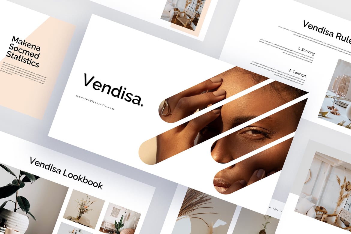 Vendisa - Template Presentasi PowerPoint Kreatif dan Profesional