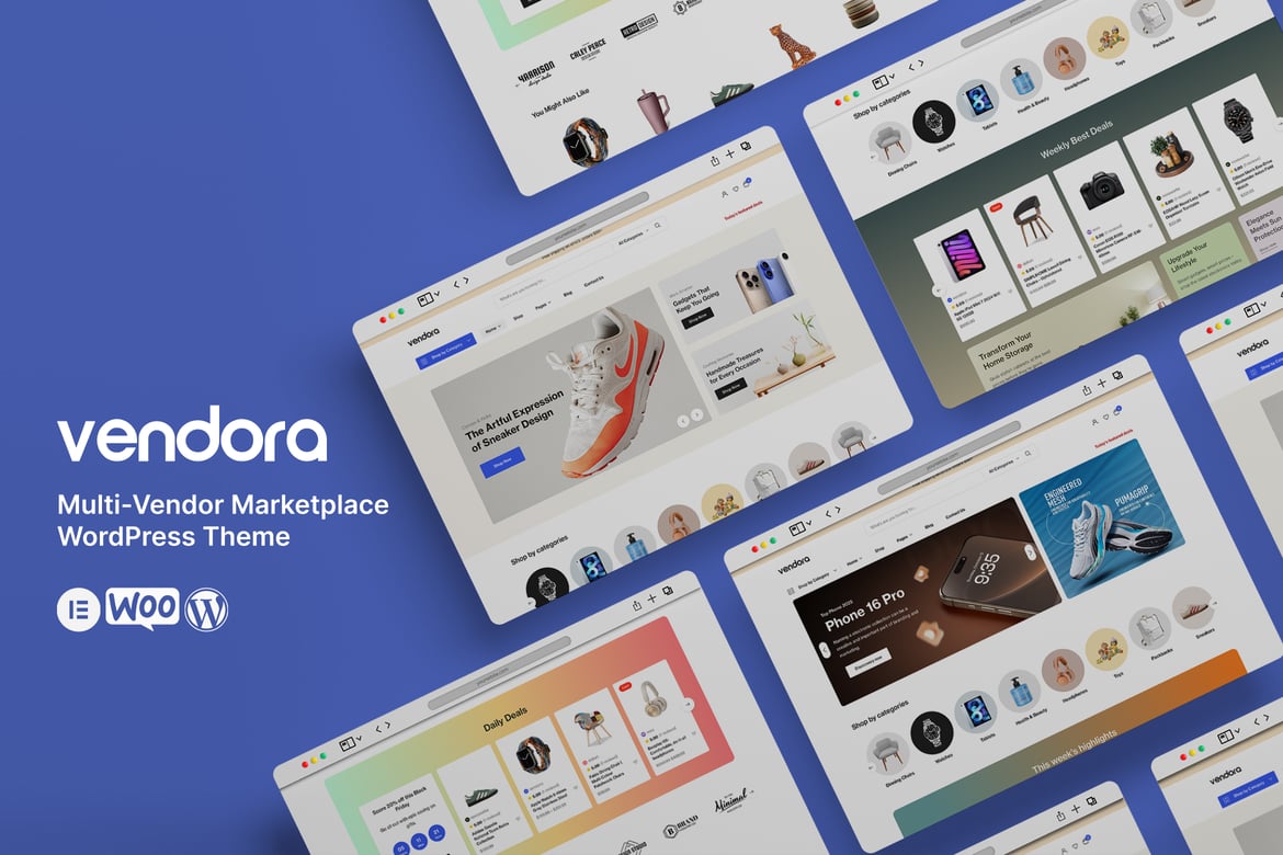 Vendora – Tema WordPress Marketplace Multi-Vendor yang Fleksibel dan Modern