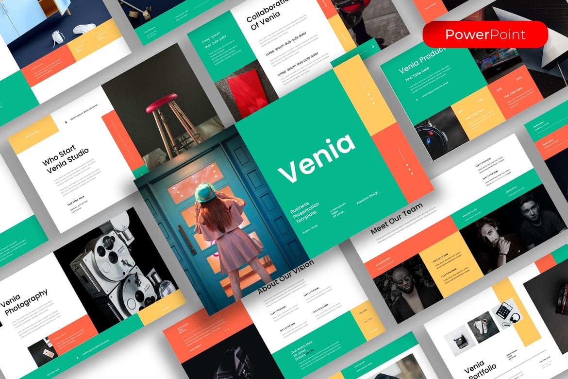 Template Presentasi PowerPoint Venia yang Menarik untuk Bisnis Anda