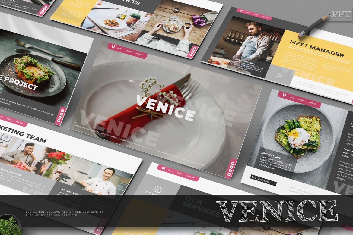 Template PowerPoint Venice - Solusi Kreatif untuk Presentasi Anda