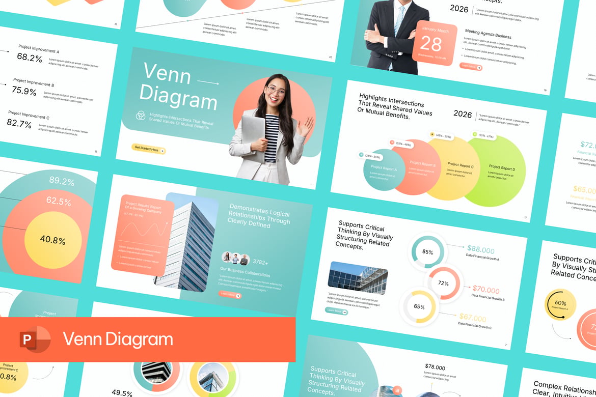 Template Presentasi Venn Diagram Menarik dan Efektif