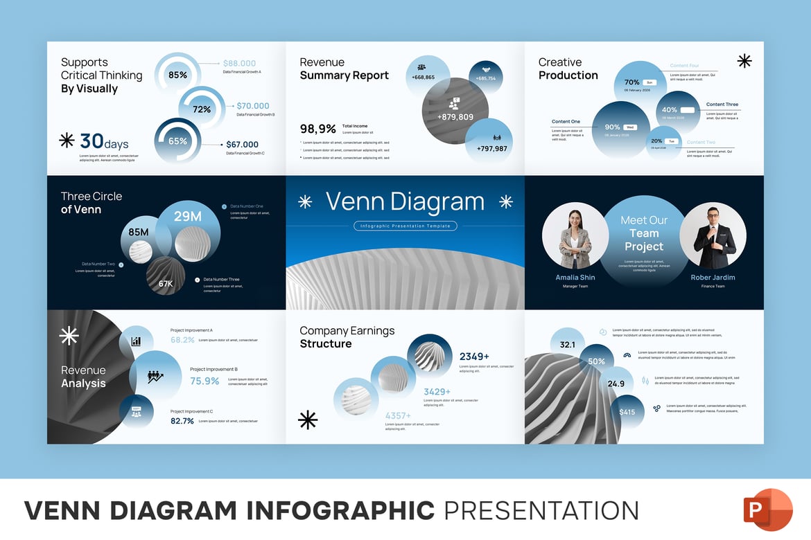 Template Presentasi Venn Diagram yang Menarik dan Efektif