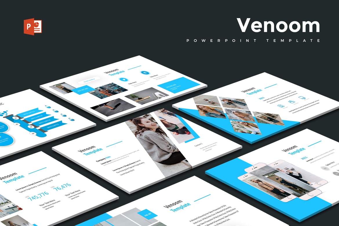 Venoom - Template PowerPoint Menarik dan Serbaguna
