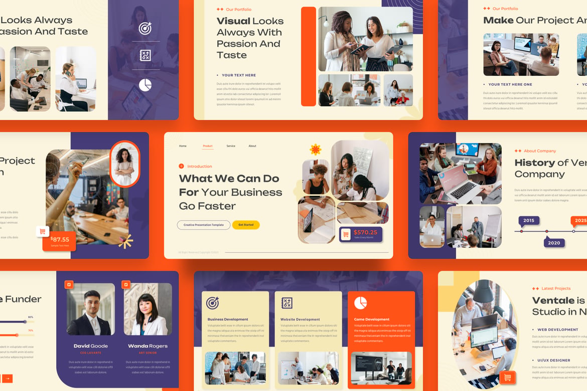 Ventale - Template PowerPoint Kreatif yang Menarik