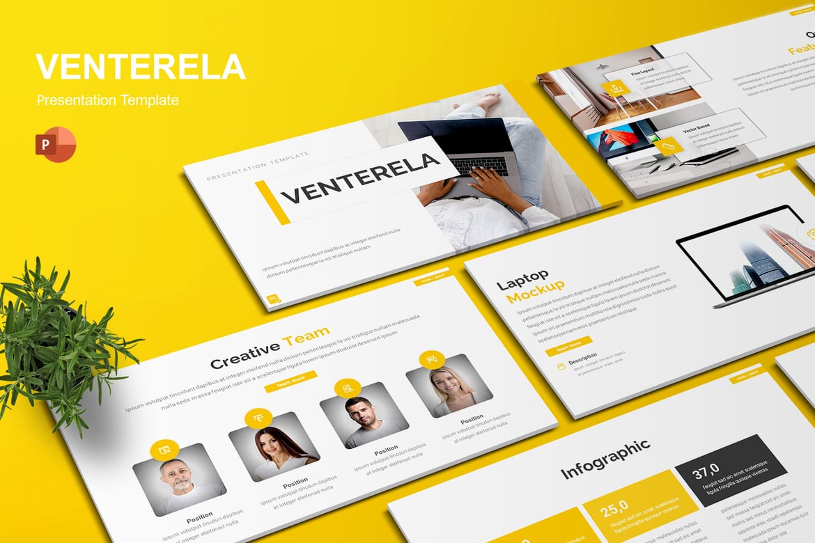 Template Presentasi PowerPoint Venterela - Solusi Kreatif untuk Semua Kebutuhan Anda