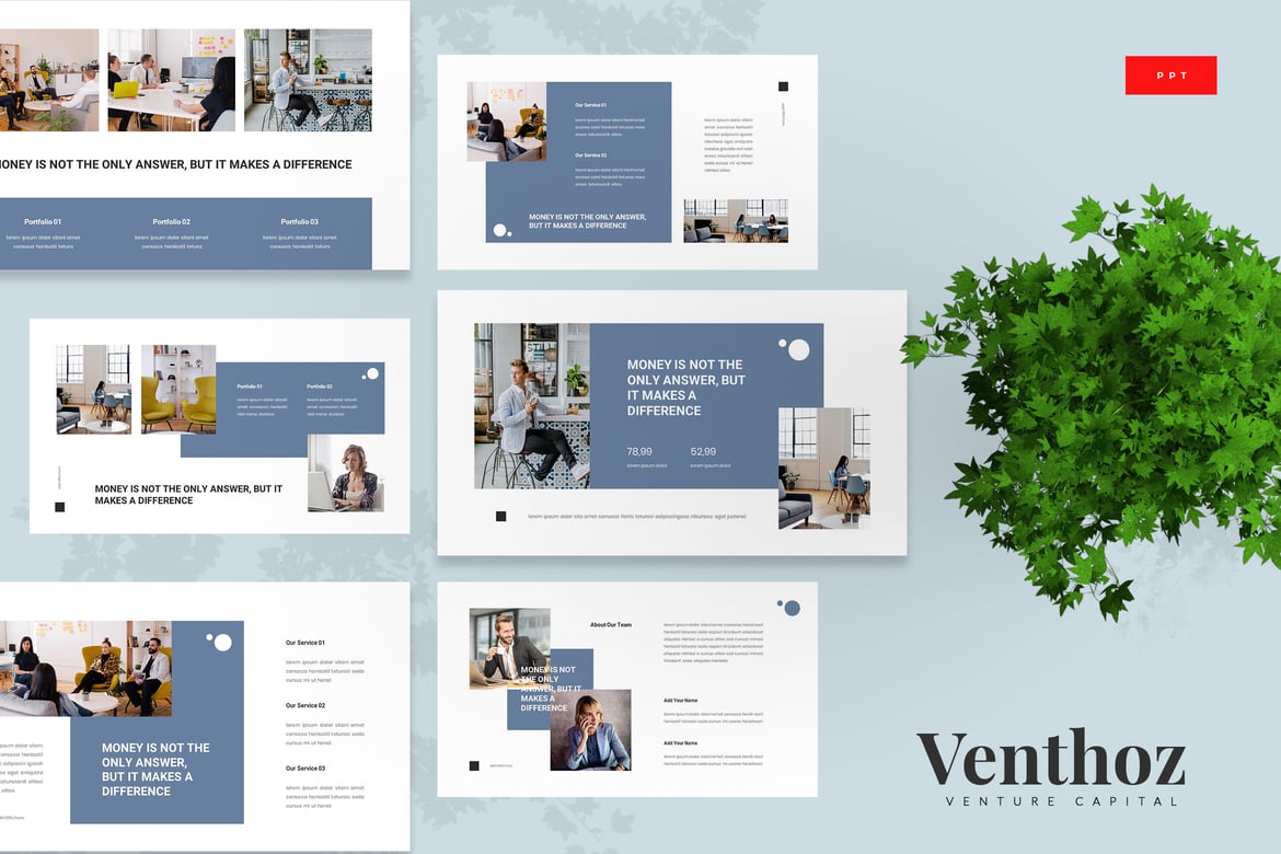 Template Powerpoint Venthoz - Solusi Presentasi untuk Venture Capital Anda