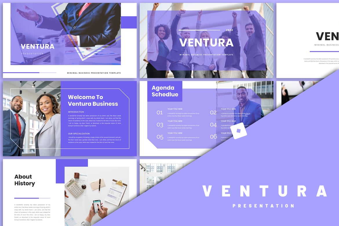 Ventura - Template PowerPoint Bisnis yang Menarik