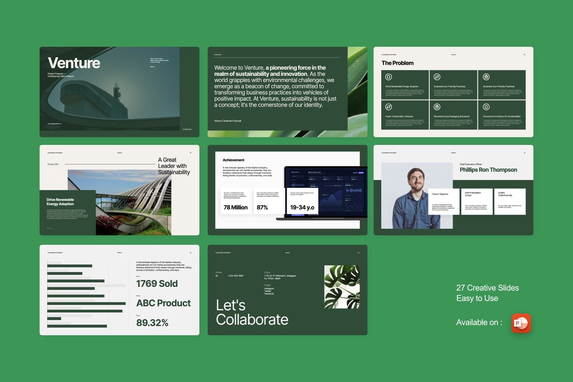 Template Presentasi Powerpoint untuk Keberlanjutan Bisnis