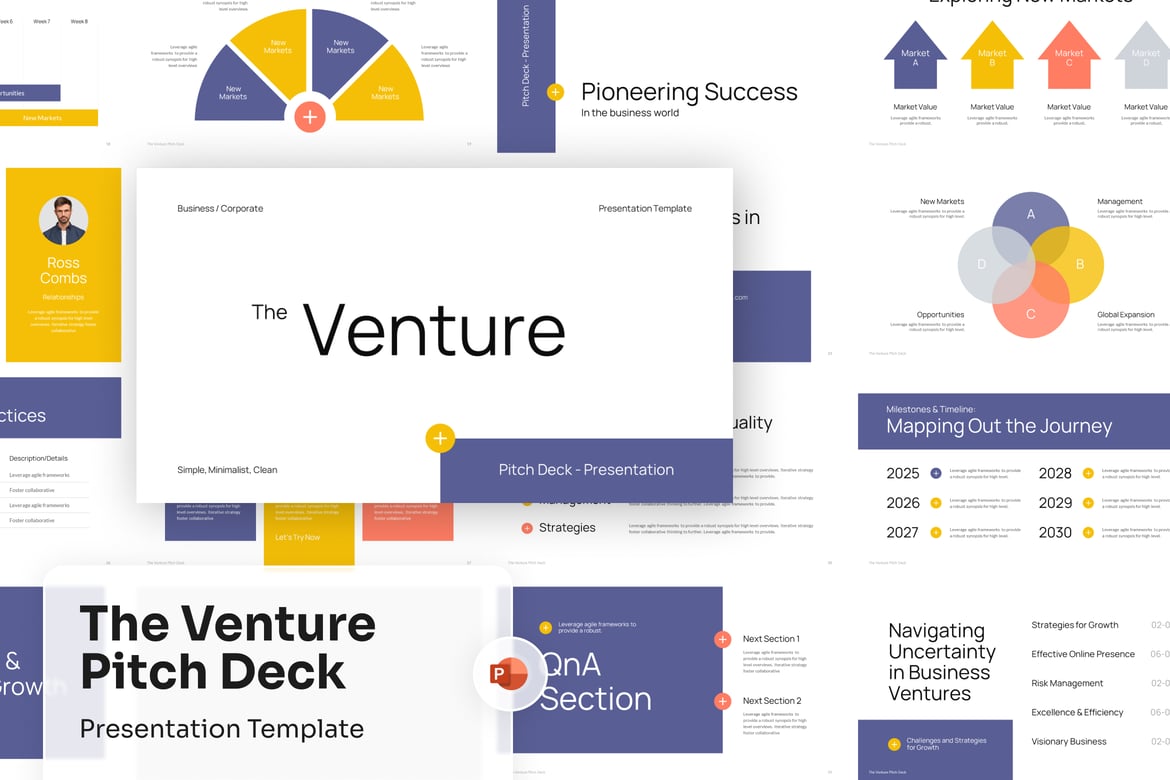 Template Presentasi Pitch Deck Venture yang Menarik