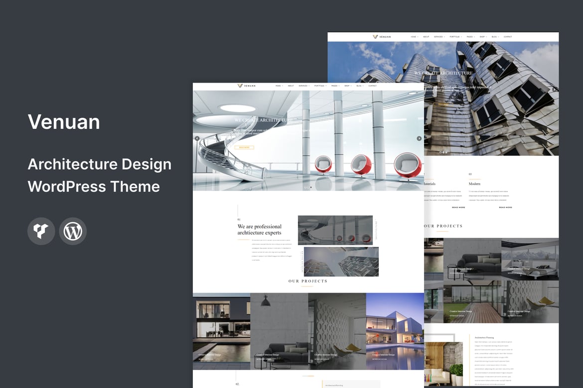 Venuan - Tema WordPress Desain Arsitektur yang Elegan dan Modern