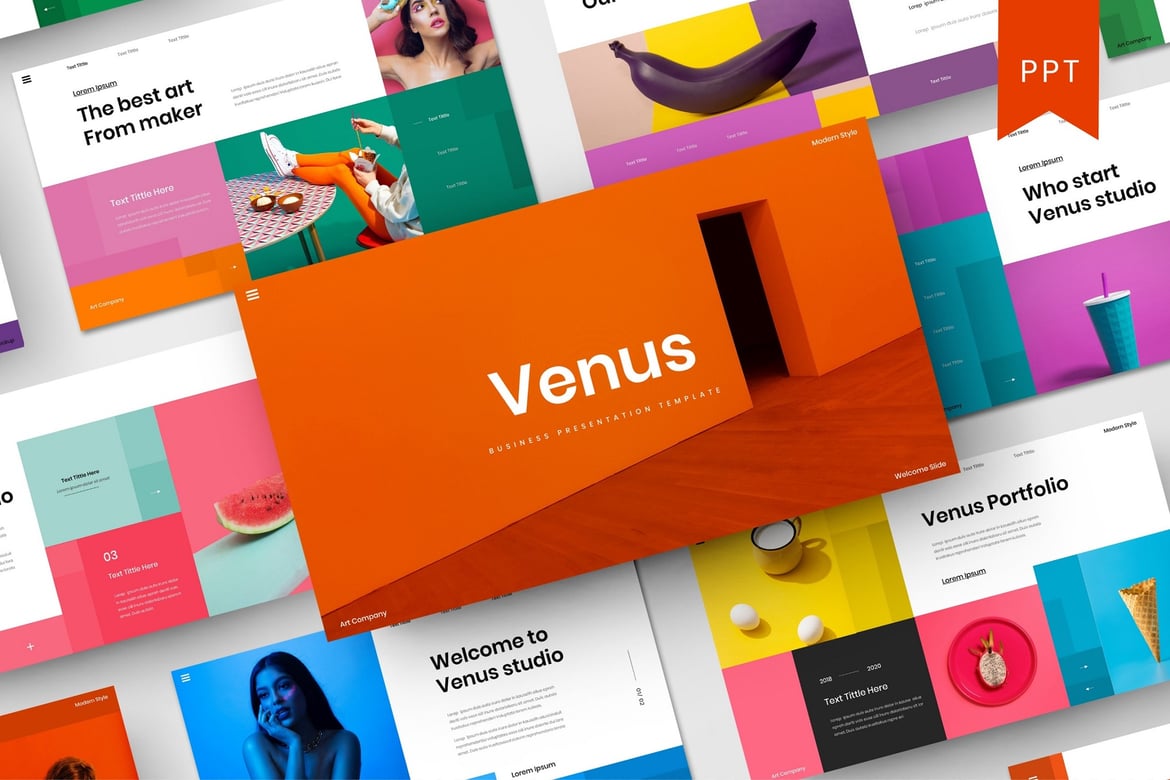 Template Presentasi PowerPoint Venus untuk Bisnis yang Profesional