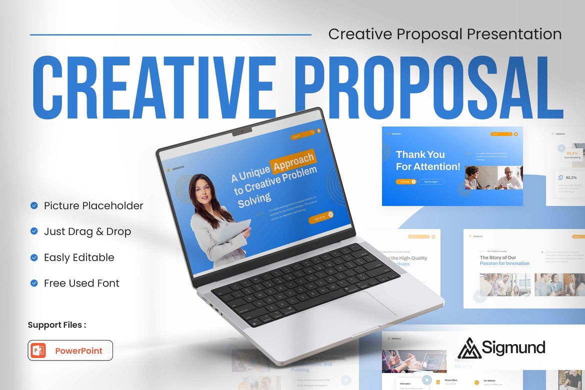 Template Presentasi Kreatif Verdecai untuk Proposal Bisnis