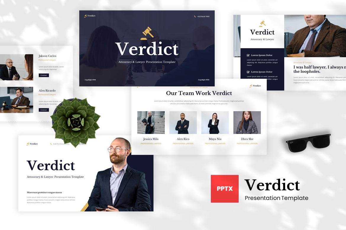 Template PowerPoint Verdict - Solusi Presentasi untuk Pengacara dan Pengacara