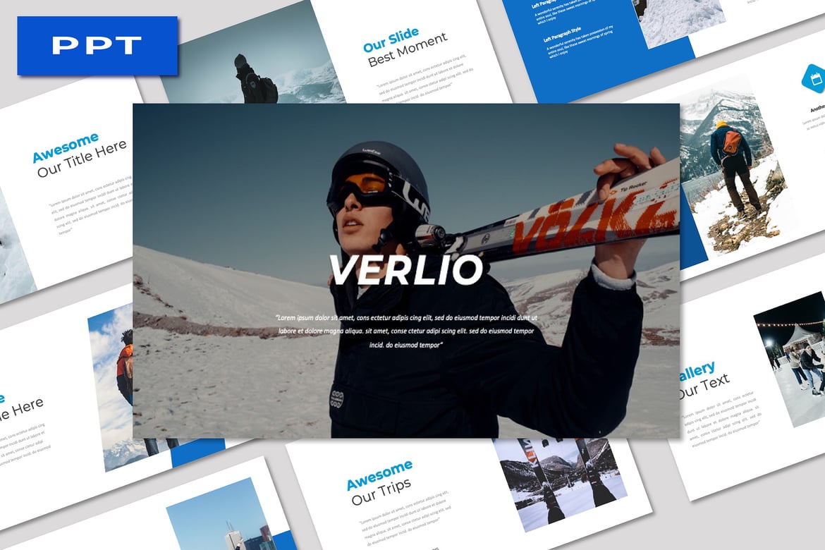 Template PowerPoint Verlio Minimals: Presentasi Modern dan Elegan