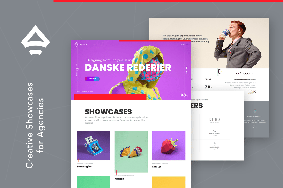 Verno | Tema WordPress Portofolio Menarik untuk Agensi Kreatif