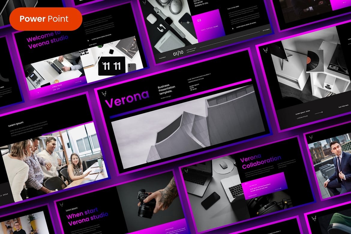 Verona – Template PowerPoint Bisnis yang Menarik