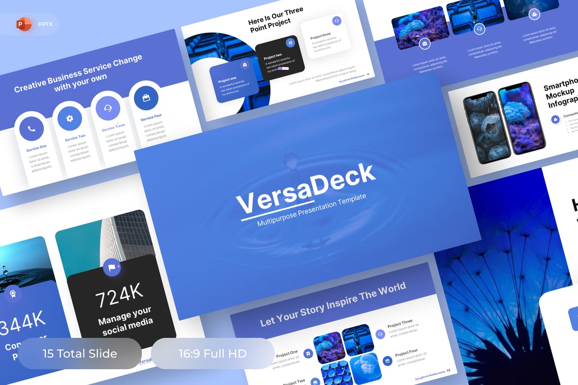 Versadeck - Template PowerPoint Serbaguna yang Menarik