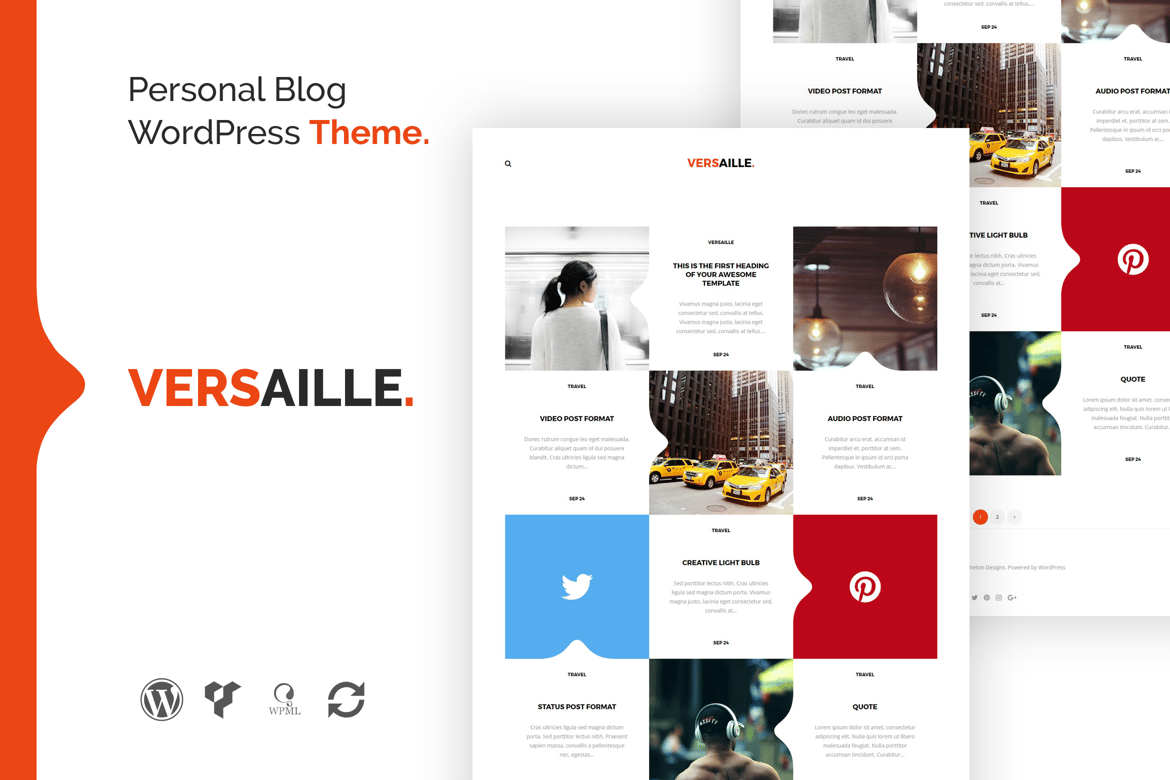 Versaille - Tema WordPress Blog Pribadi yang Menarik