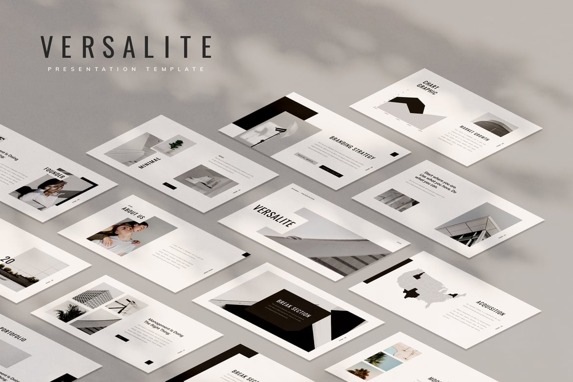 Template PowerPoint Versalite: Solusi Presentasi Minimalis dan Modern