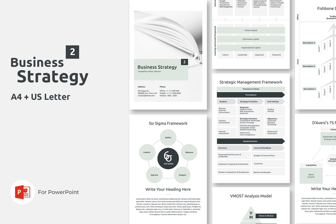 Template Presentasi Strategi Bisnis Vertikal untuk PowerPoint