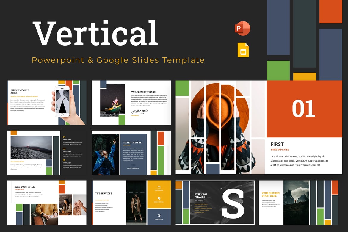 Template Presentasi Vertikal untuk PowerPoint dan Google Slides