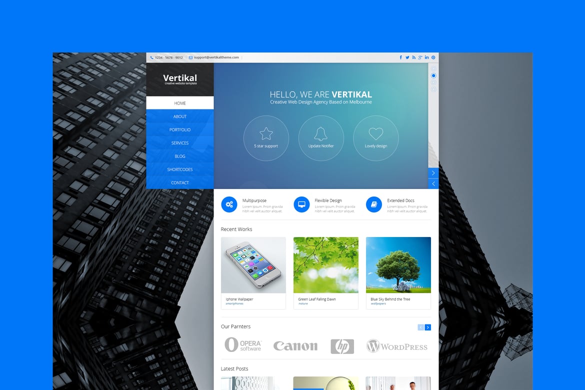 Vertikal - Template Website HTML5 Serbaguna yang Menawan