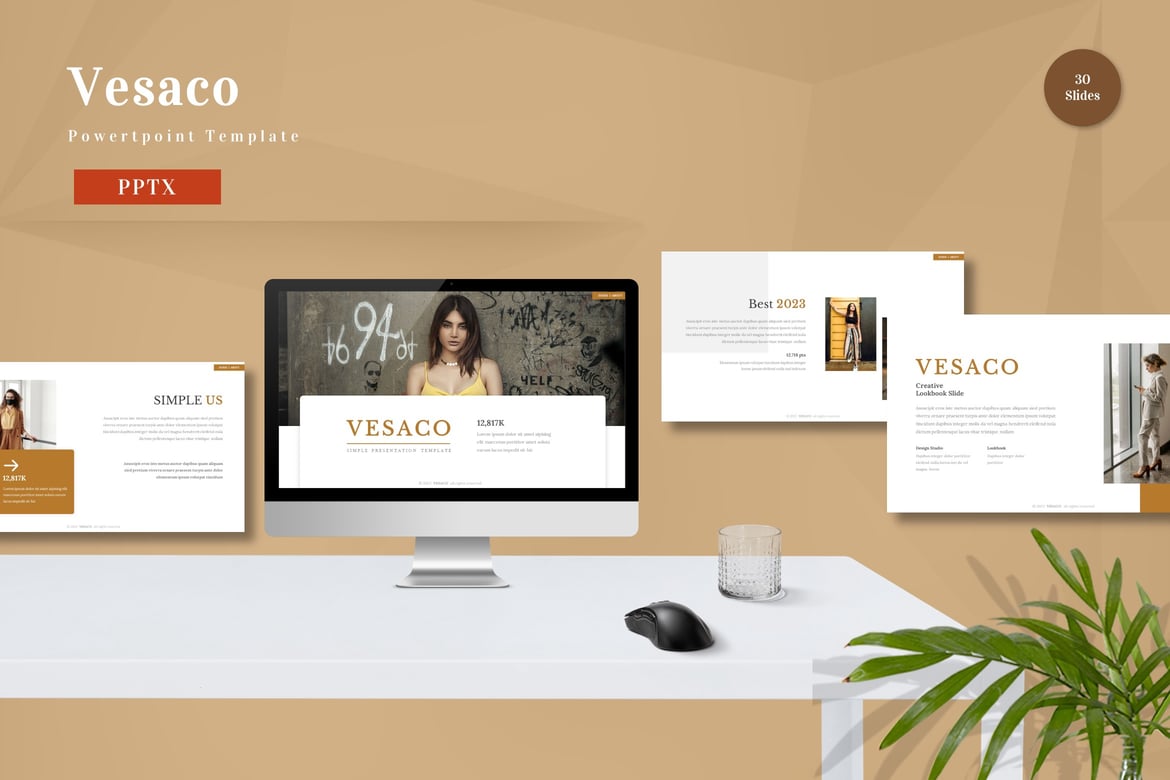 Vesaco - Template PowerPoint Kreatif dan Profesional