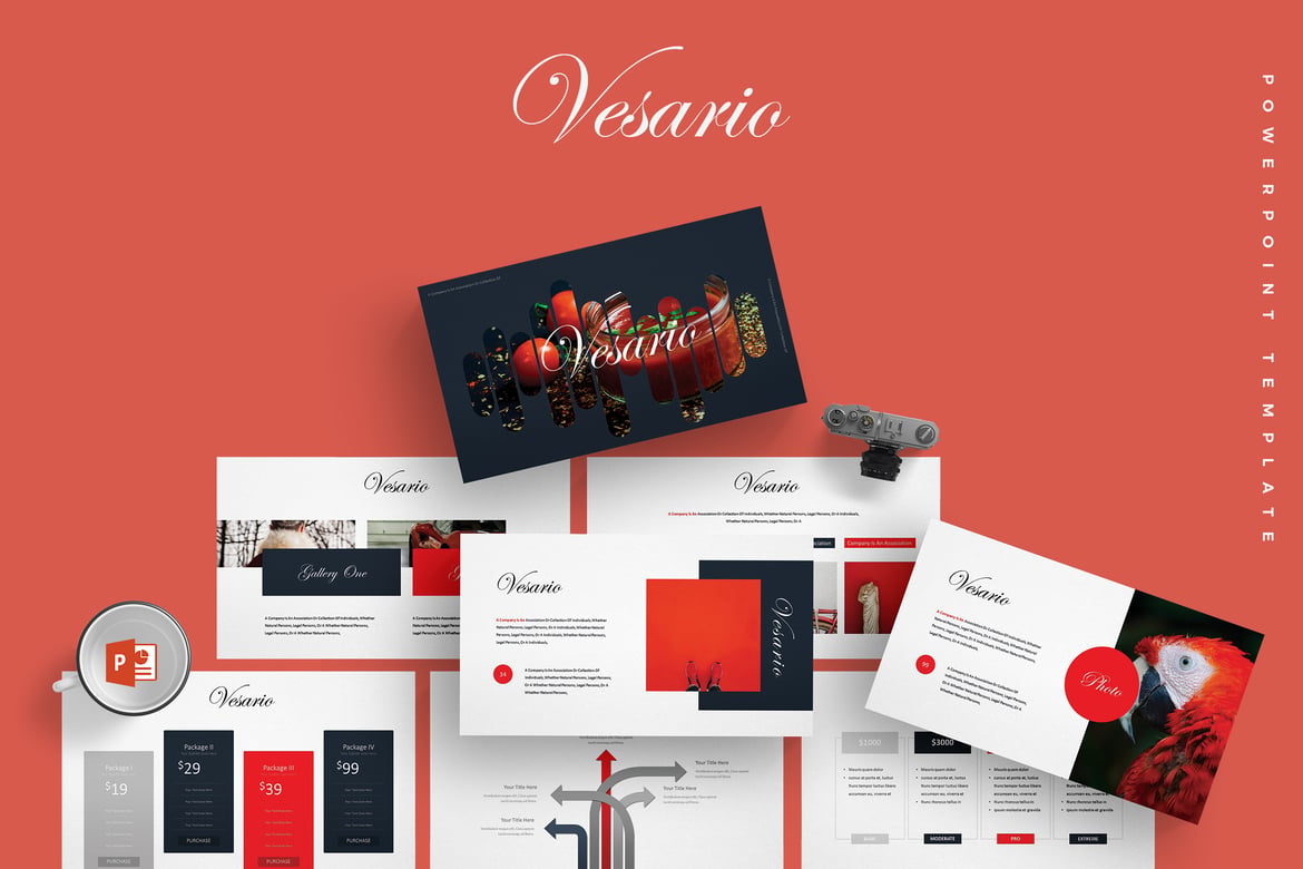Vesario - Template Powerpoint Serbaguna yang Menawan