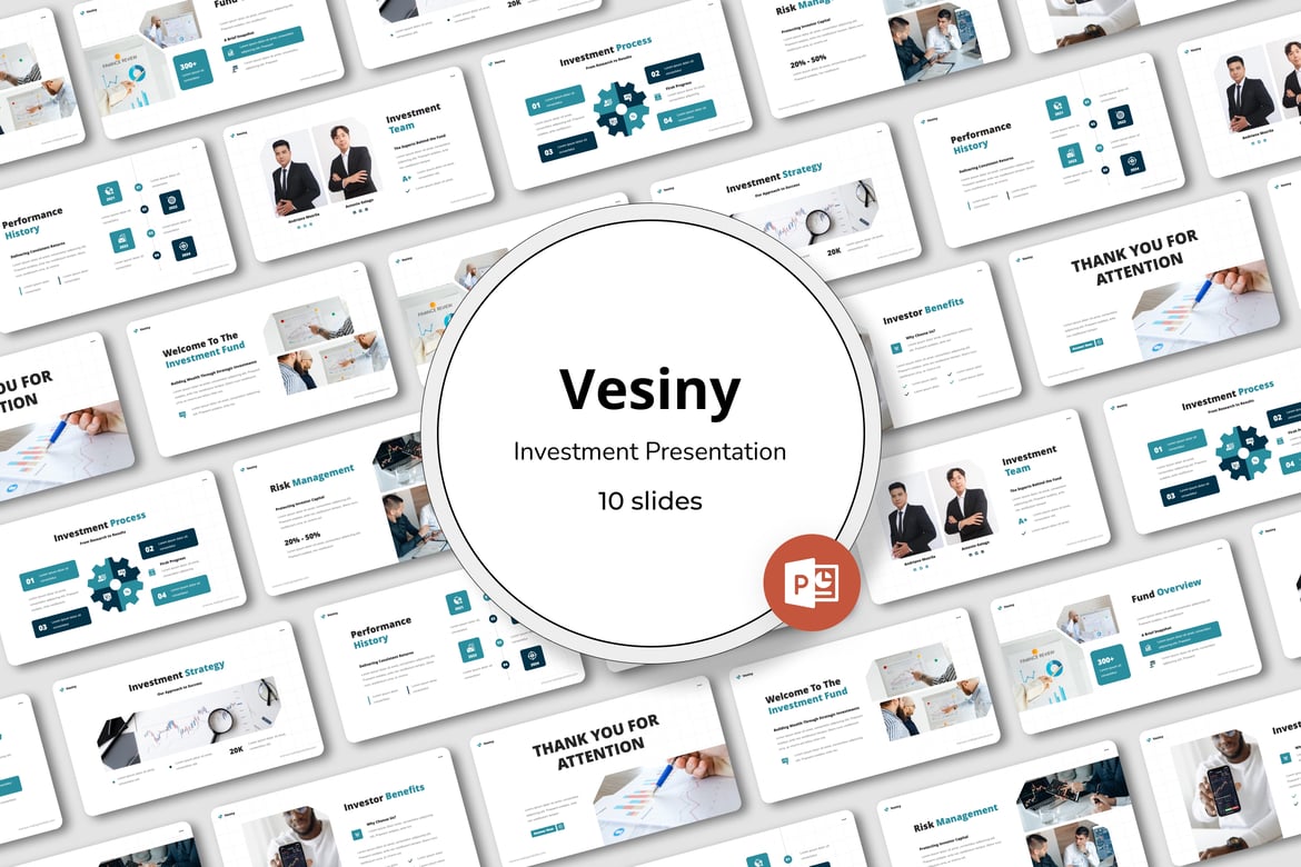 Vesiny - Template Powerpoint Investasi yang Memukau