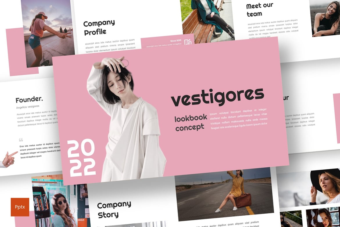 Template Presentasi Powerpoint Vestigores - Desain Minimalis dan Kreatif