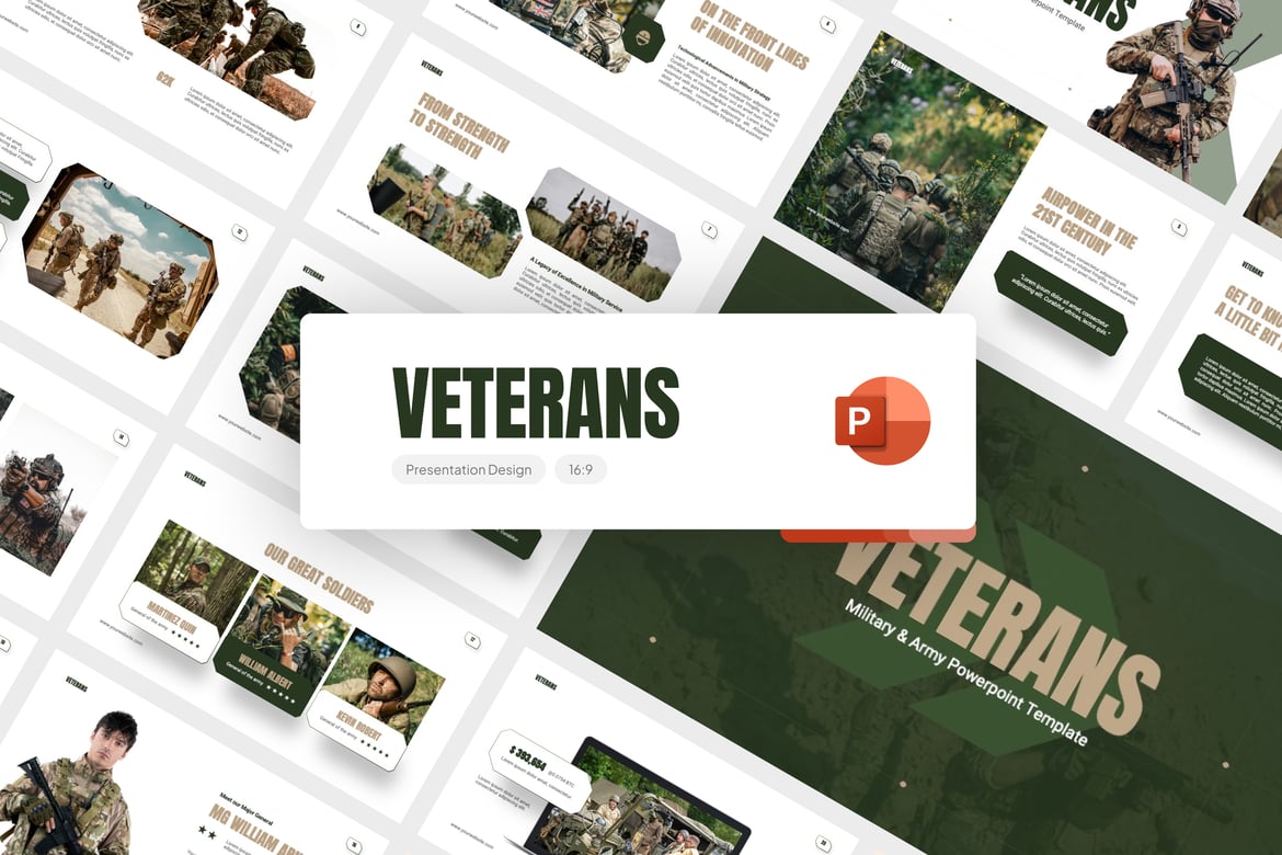 Template Presentasi Militer untuk Veteran - PowerPoint yang Menginspirasi