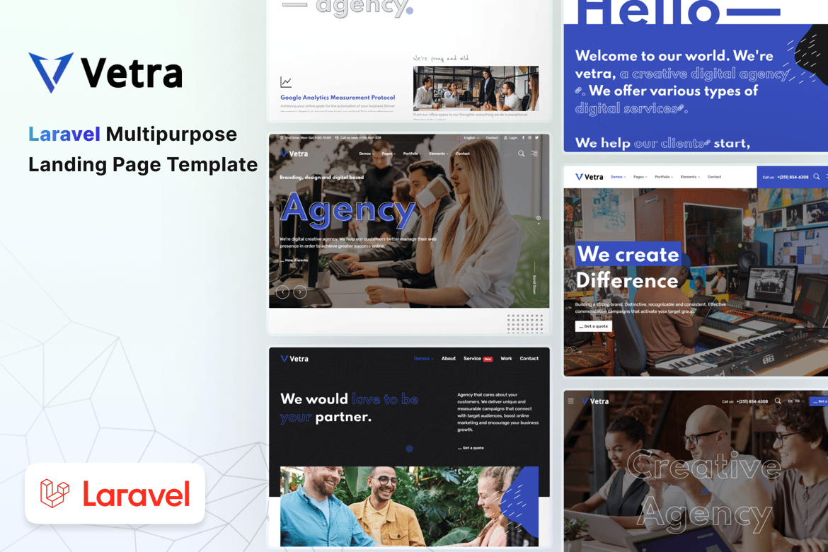 Vetra - Template Website Laravel Serbaguna untuk Agensi dan Portofolio