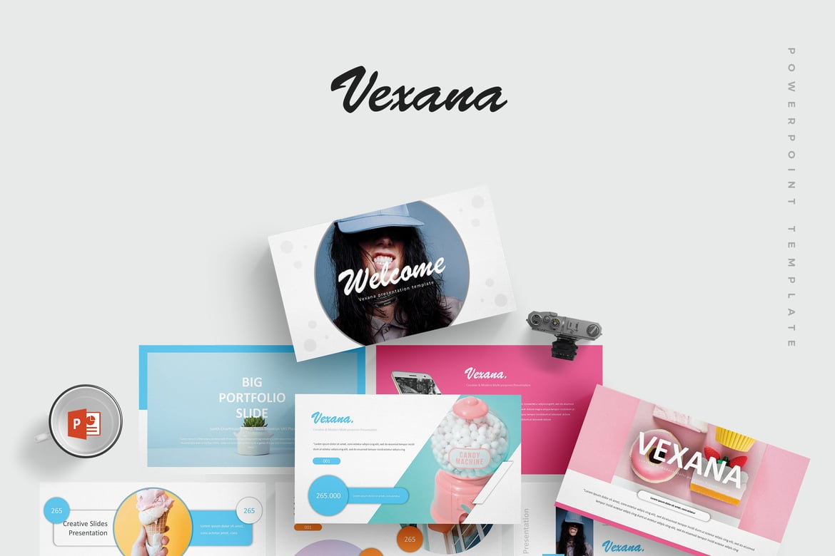 Vexana - Template Powerpoint Kreatif untuk Presentasi Anda