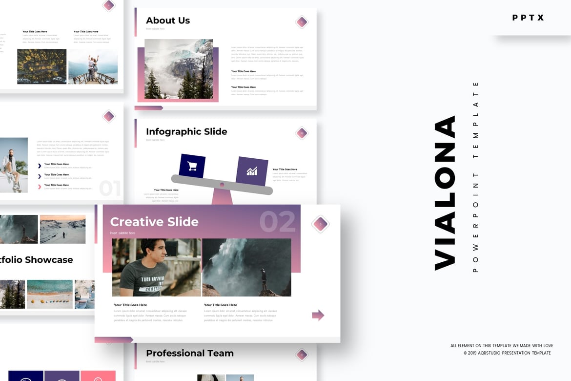 Vialona - Template Powerpoint Serbaguna yang Menarik