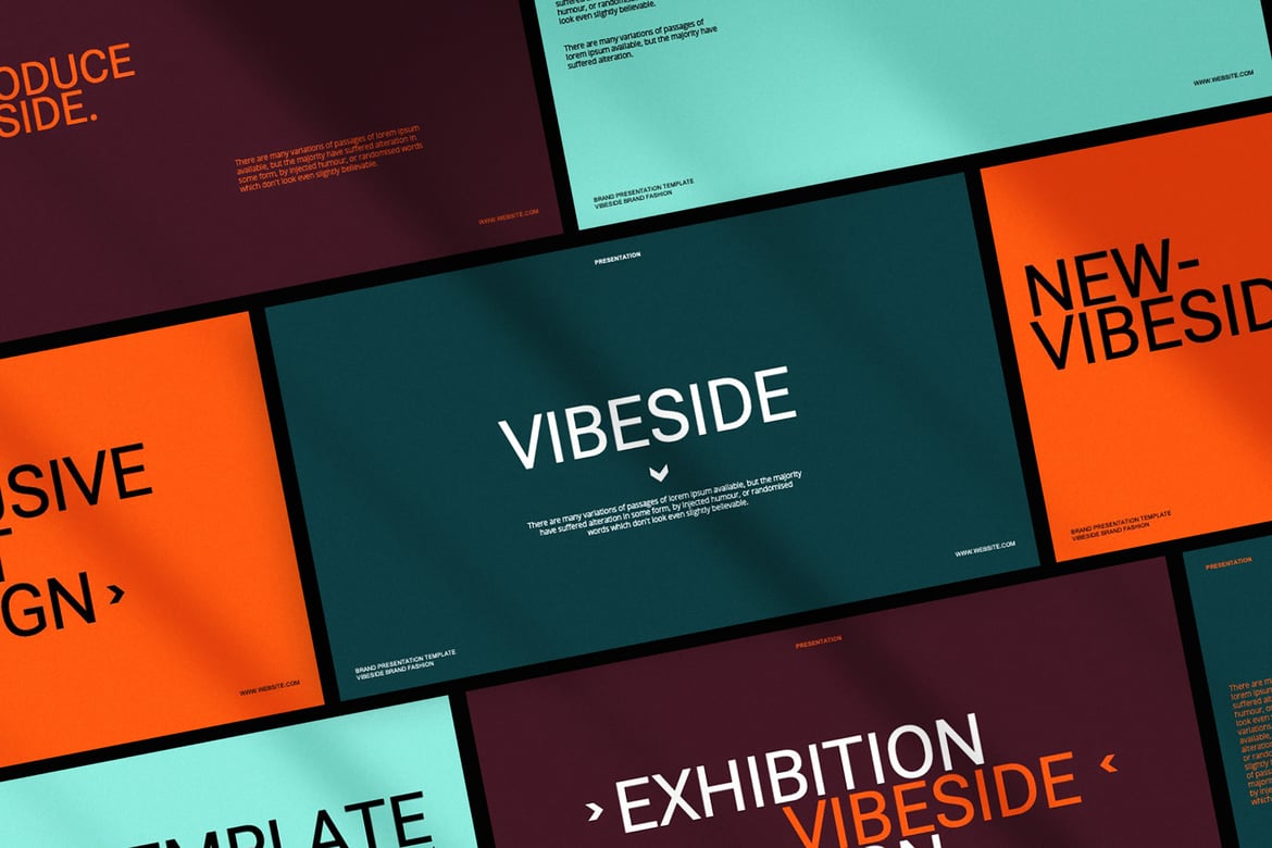 Template Presentasi PowerPoint Vibeside yang Modern dan Elegan