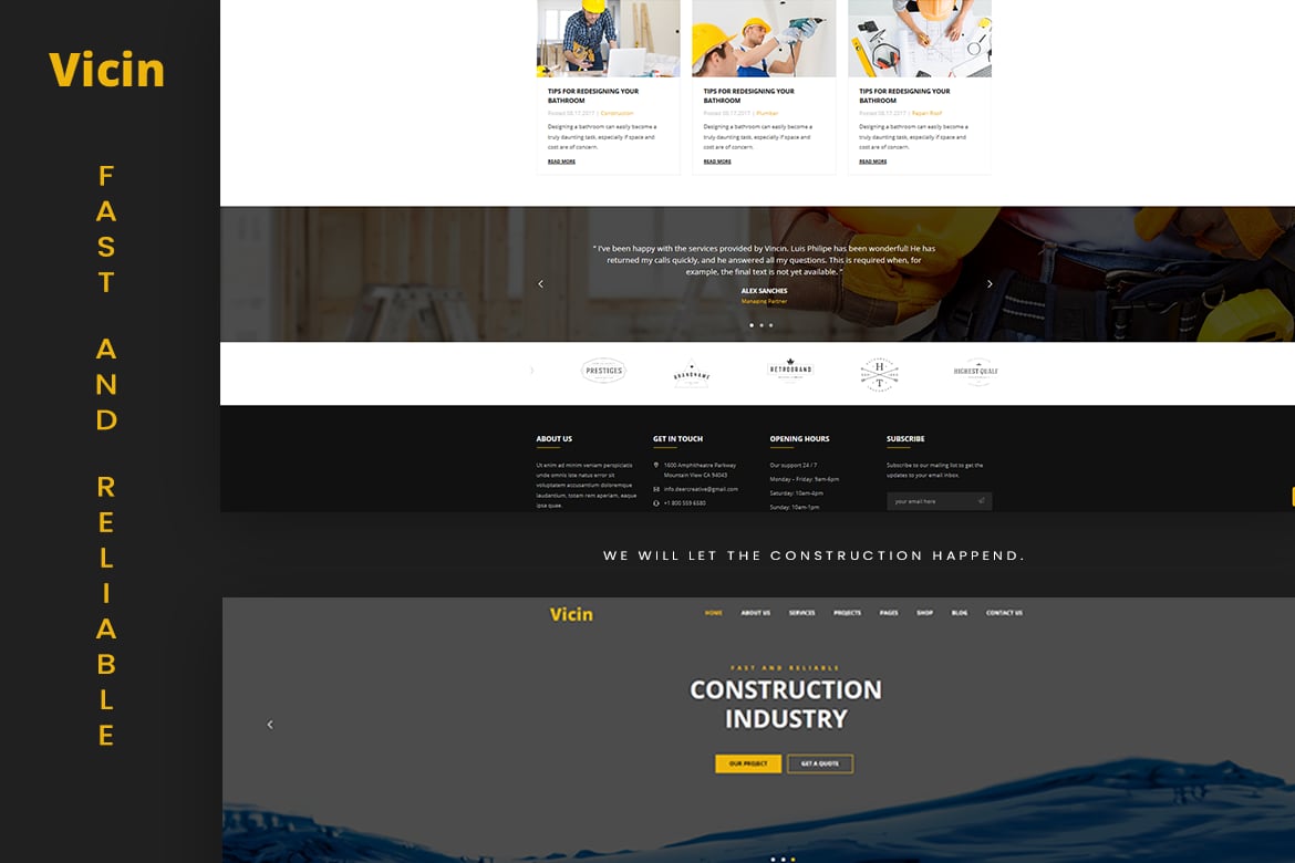 Vicin | Template Website Serbaguna untuk Konstruksi dan Perpipaan