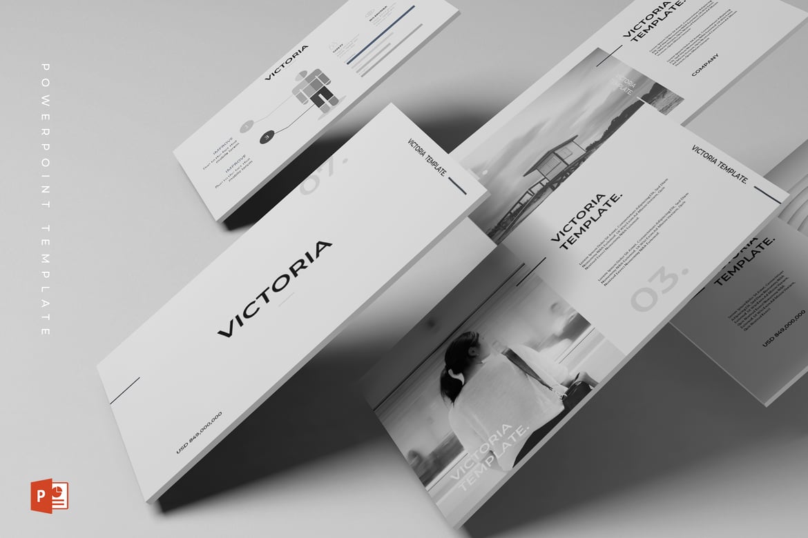 Template PowerPoint Victoria - Solusi Presentasi Menarik