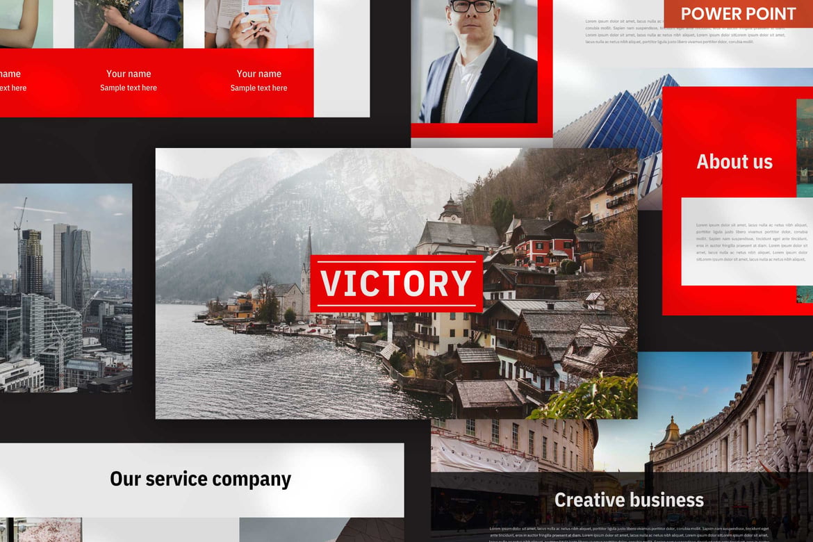 Template Presentasi PowerPoint Victory yang Serbaguna