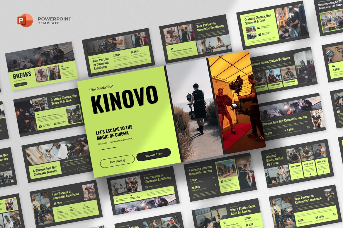 Template Powerpoint Sinematik untuk Video dan Film