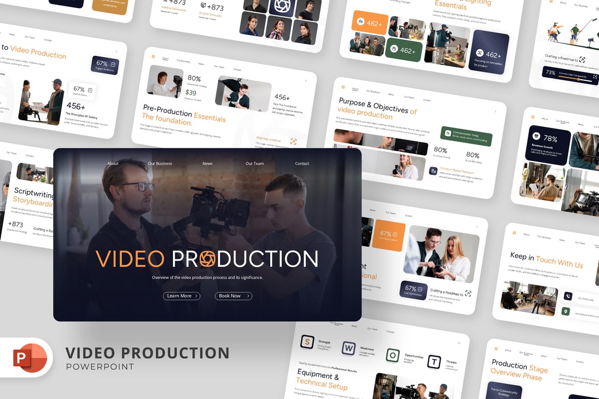 Template Presentasi Video Produksi yang Menakjubkan