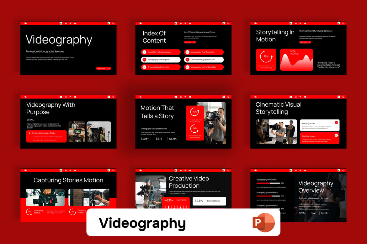 Template Presentasi Videografi Modern dan Sinematik