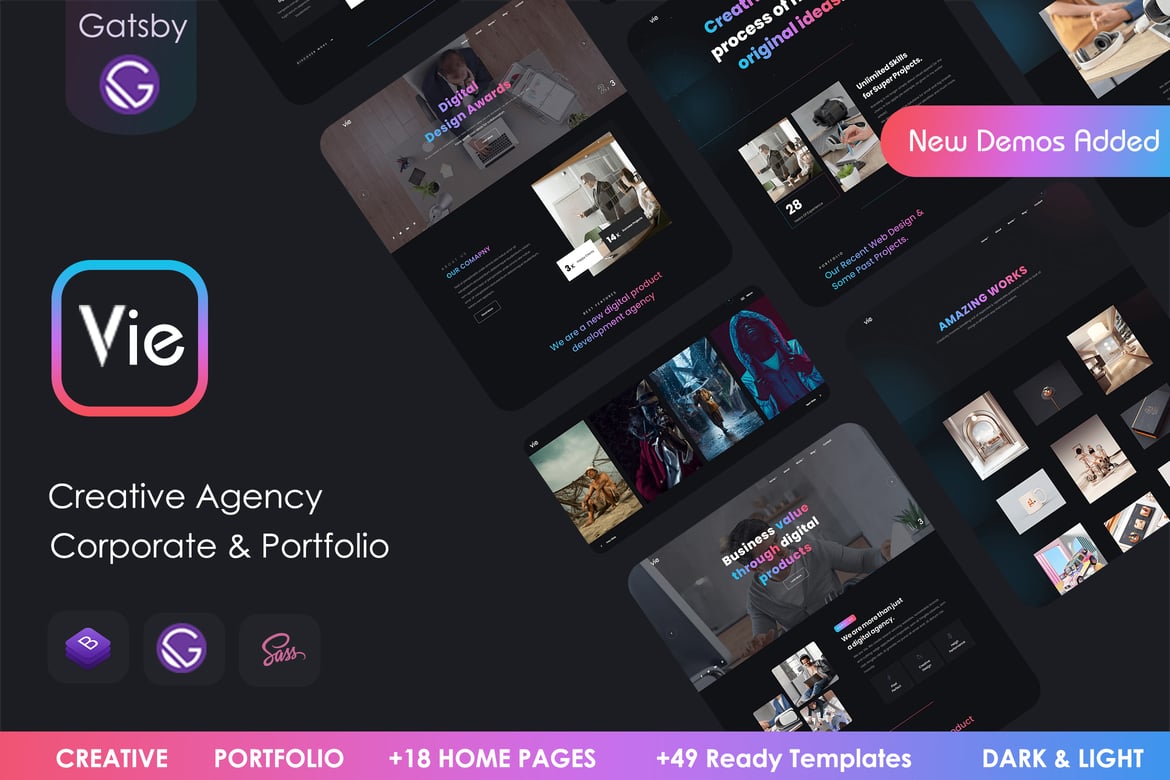 Vie - Template Website Kreatif untuk Portofolio & Agensi