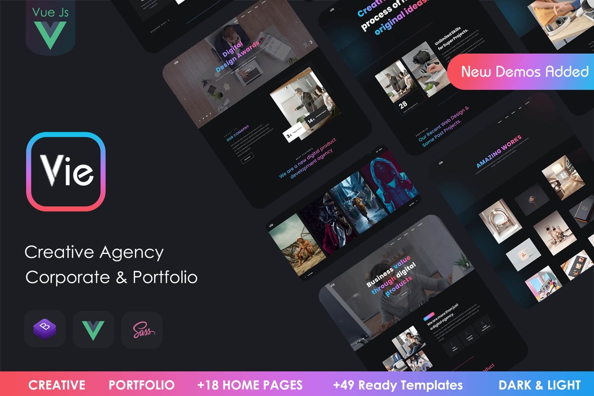 Vie - Template Website Kreatif untuk Portofolio & Agensi