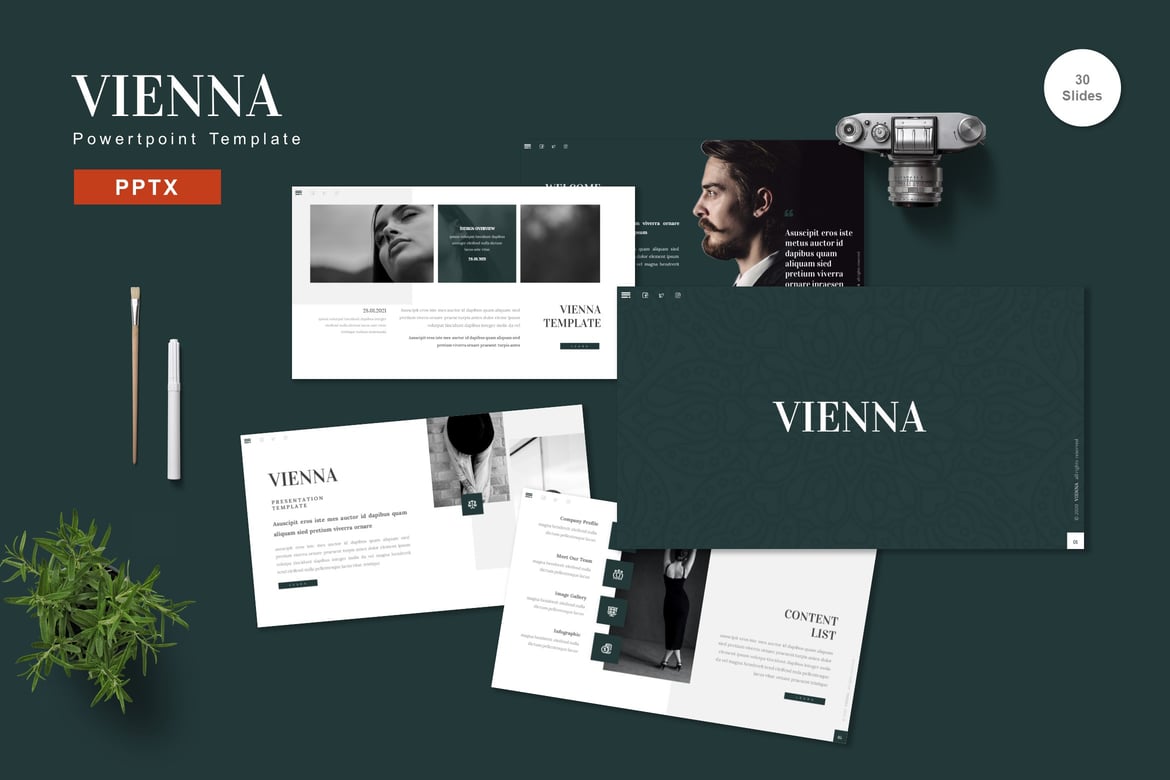 Template PowerPoint Vienna - Solusi Presentasi Profesional